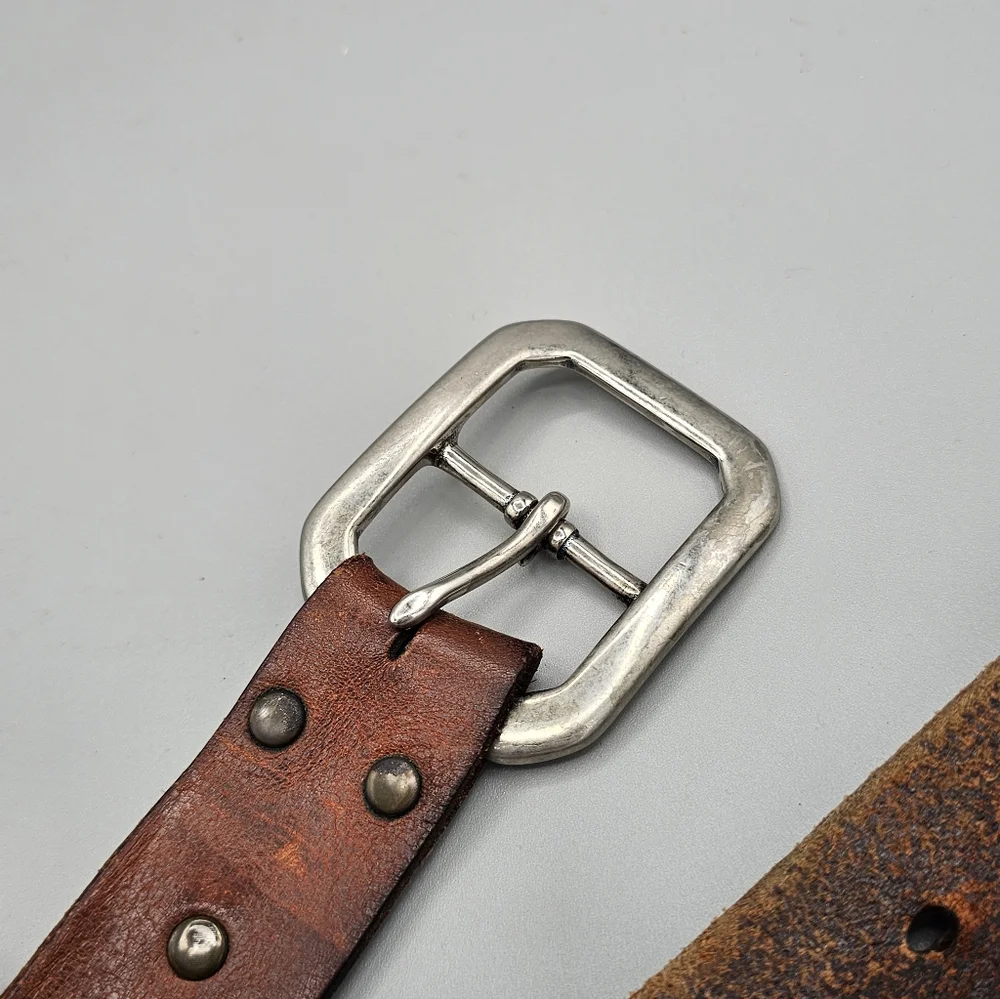 Nocona Genuine Leather 12 Gauge Belt Mens Belt Brown Sz 38 Worn Wear‎ Thrashed